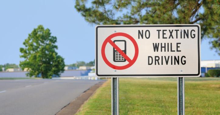 texting while driving logo